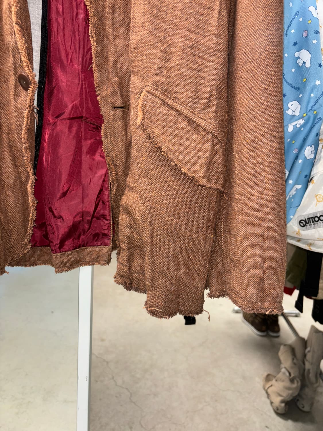 모시모 후드 레이어드 컷오프 자켓 상품이미지7