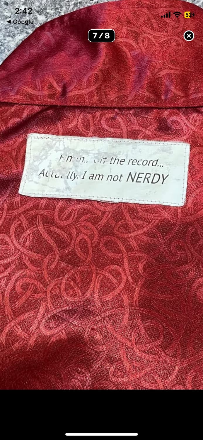 NERDY 널디 오버핏 오리엔탈 새틴 버건디 져지 트랙탑 L 상품이미지10