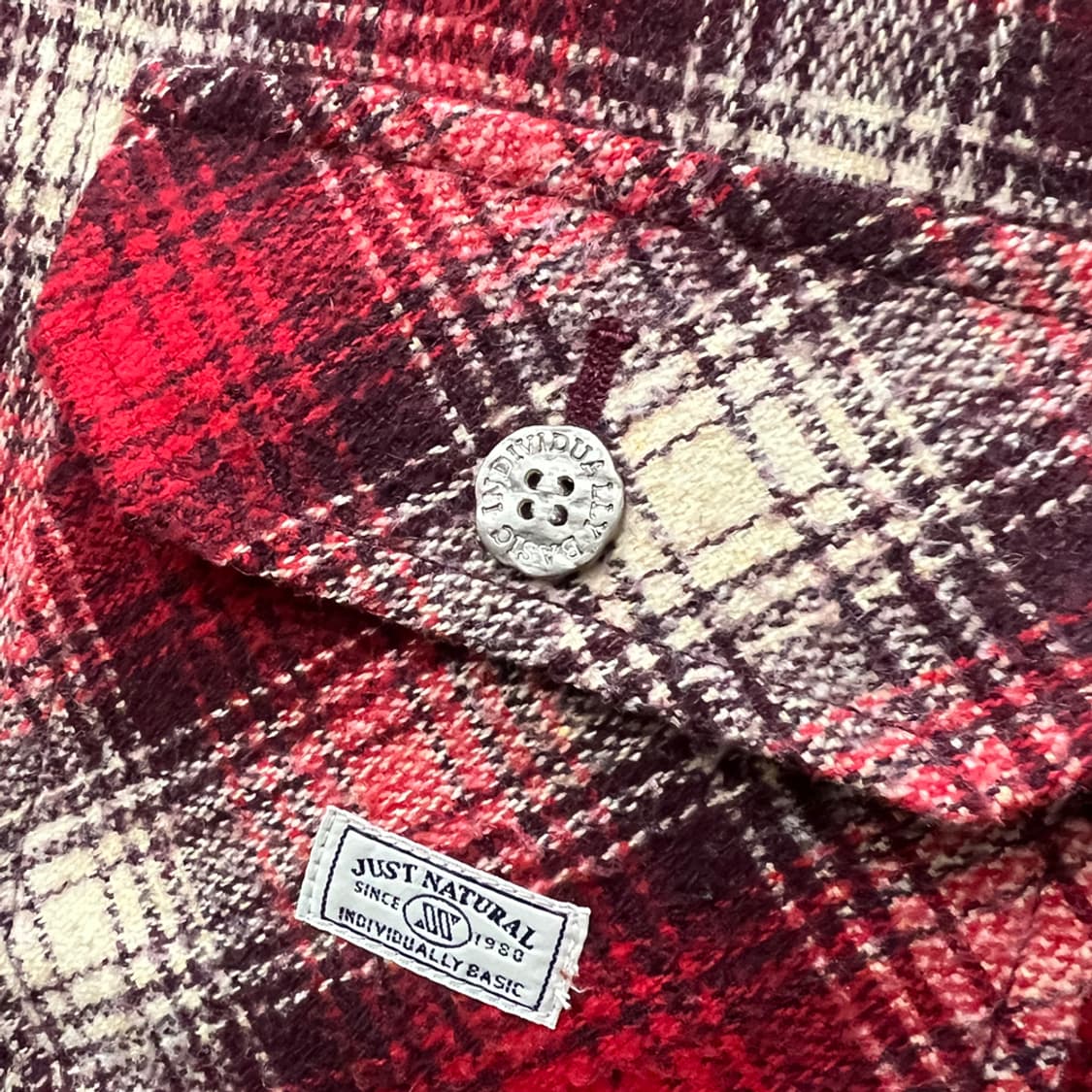 90s ixi:z 재팬 빈티지 플란넬 집업 자켓 L 상품이미지4