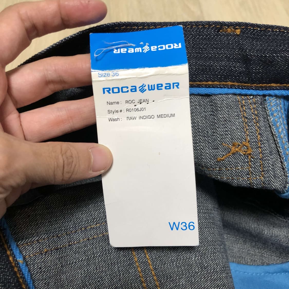 (36) 새상품 로카웨어 ROCAWEAR 배기핏 힙합 데님 팬츠 로카웨어 상품이미지4