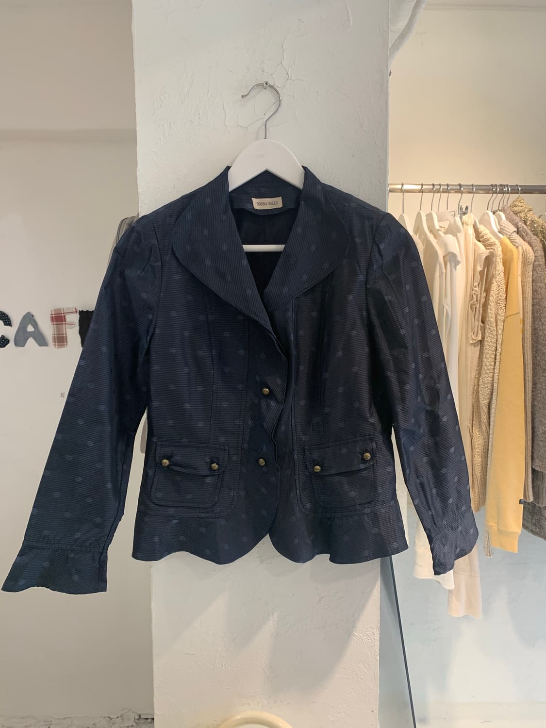 Dot  navy jacket 상품이미지1