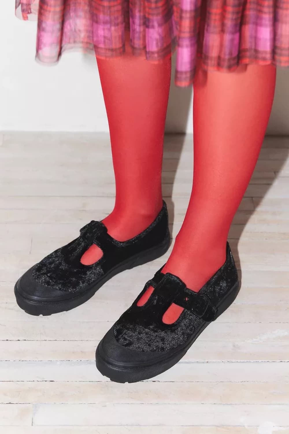 반스 블랙 벨벳 메리제인 슈즈 245 상품이미지1