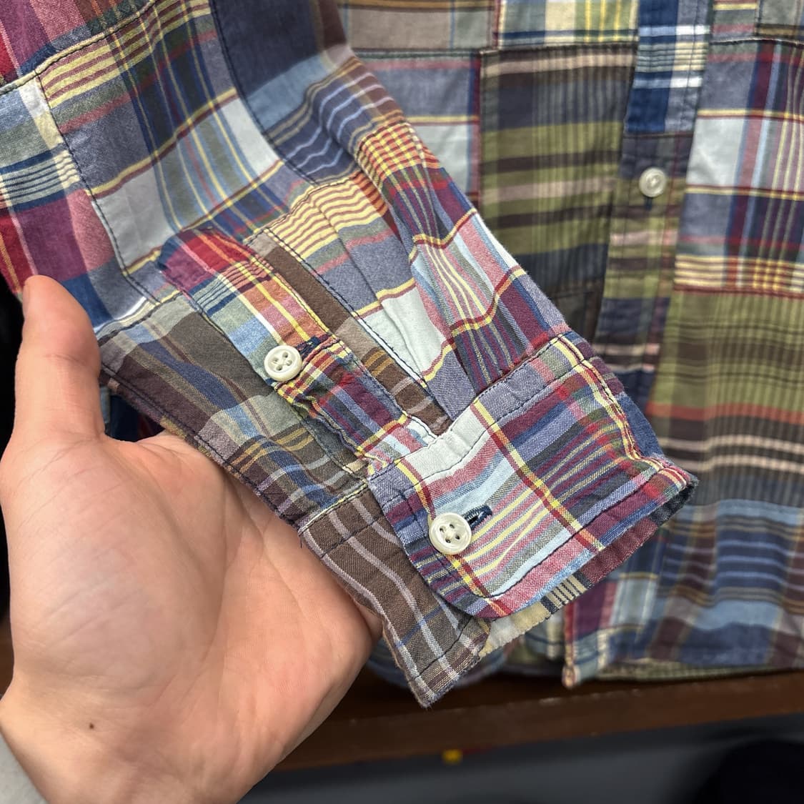 90s 폴로 랄프로렌 멀티패턴 마드라스 버튼다운 체크셔츠 N1078 상품이미지7