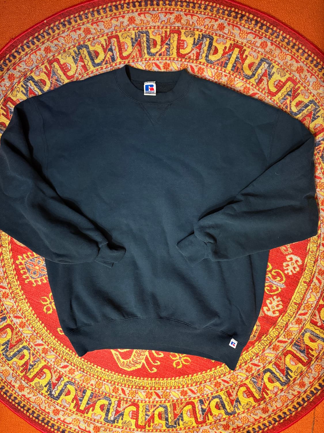 90s 미제 러셀 빈티지 맨투맨 스웻셔츠 다크그린 상품이미지1