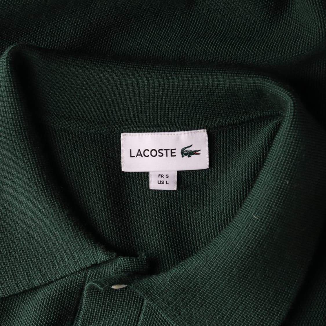 LACOSTE 다크그린 카라 니트 L 상품이미지5