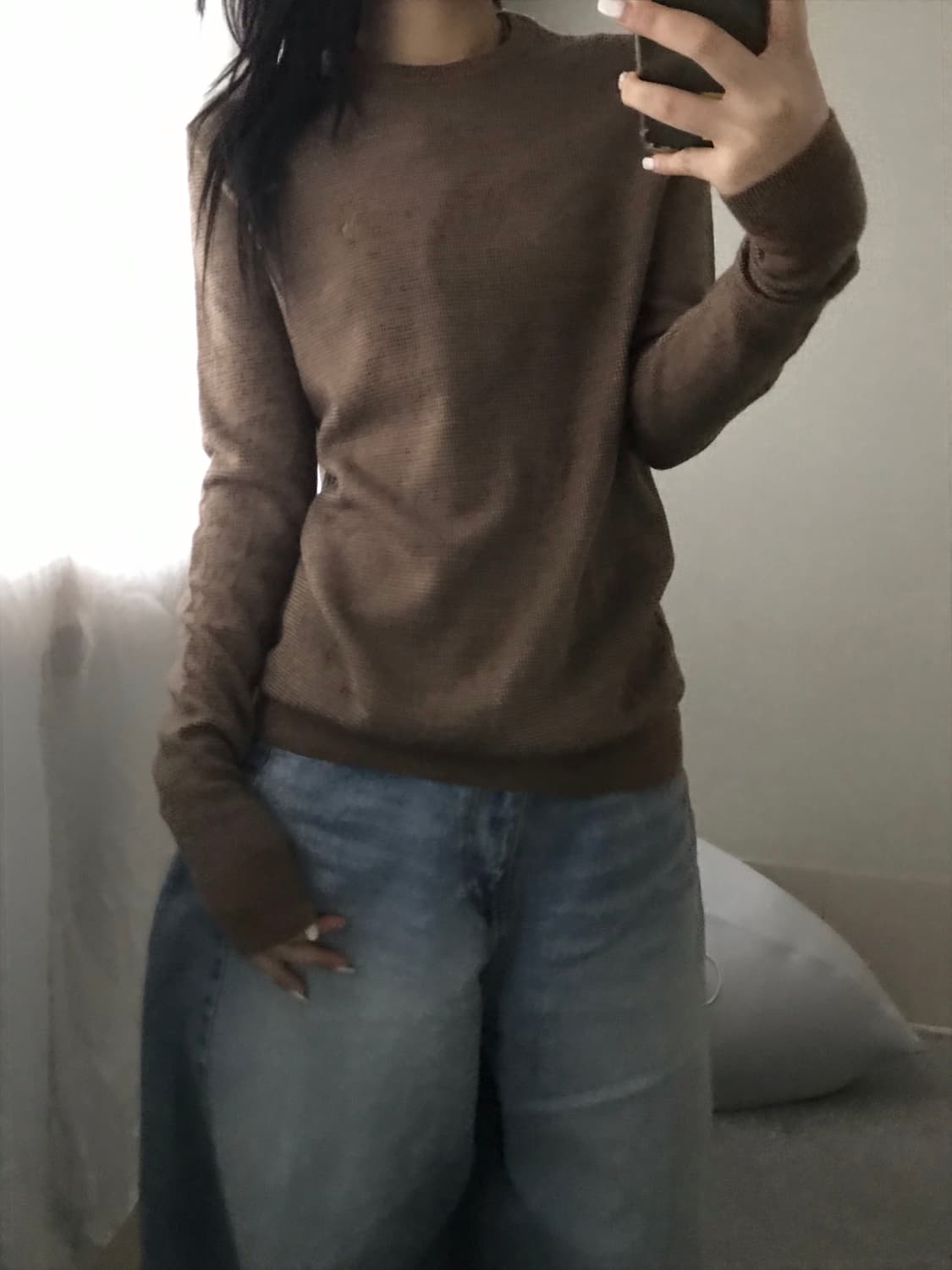 폴로 브라운 메리노울 니트 상품이미지3