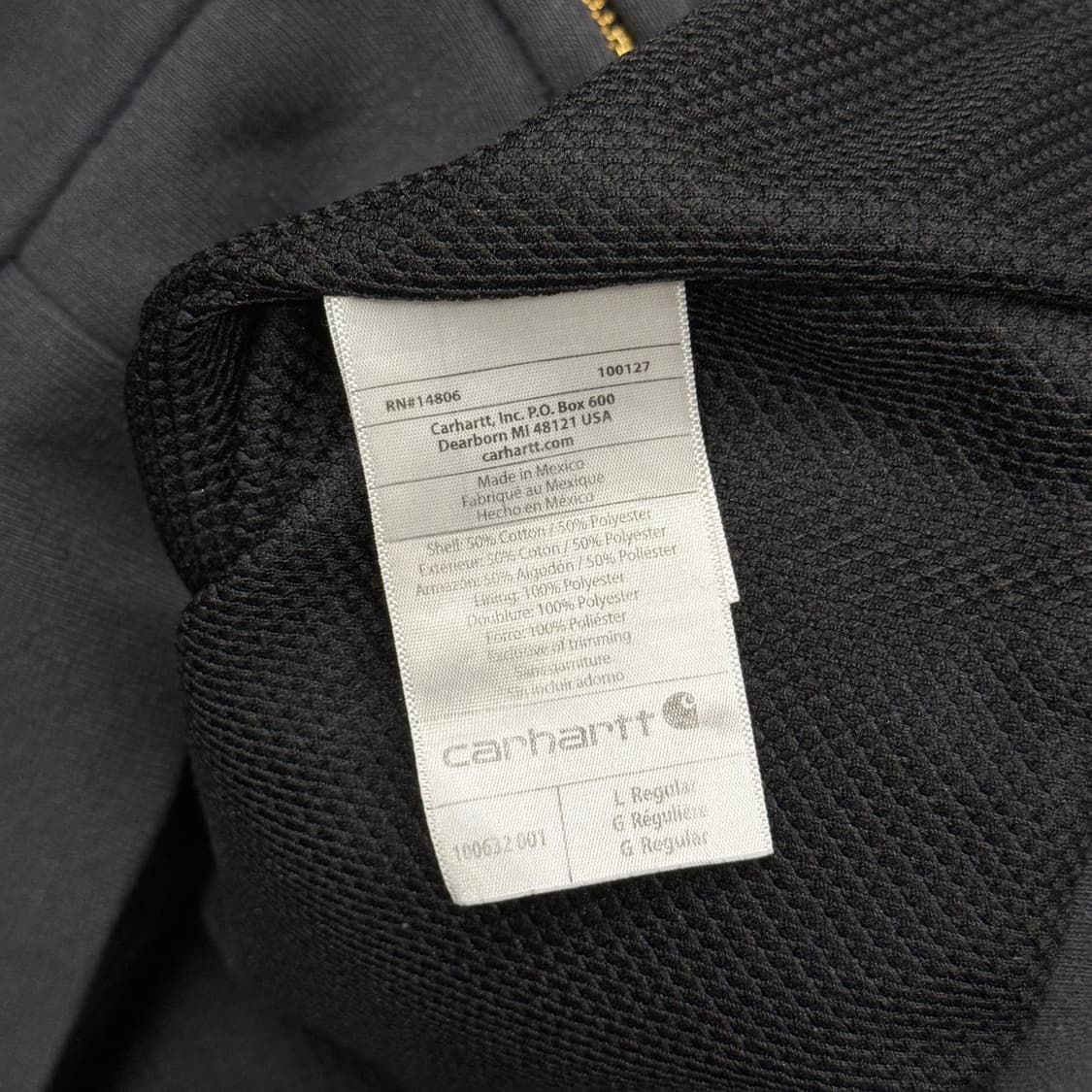 L 칼하트 써멀 레인디펜더 챠콜 후드 집업 상품이미지5