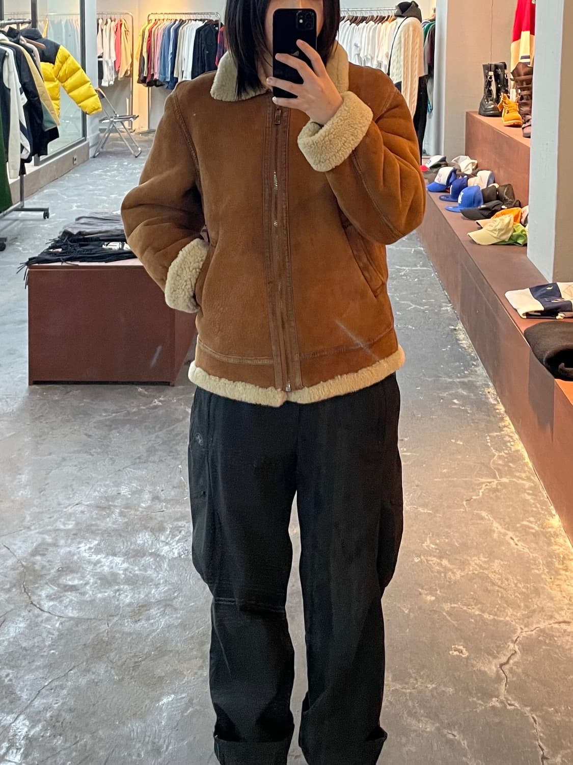 로엠 양가죽 무스탕 자켓 H973 상품이미지1