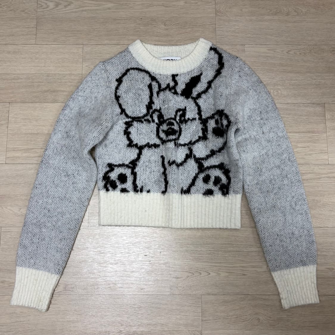 키르시 버니 WITTY BUNNY 크롭 니트 스웨터 상품이미지1