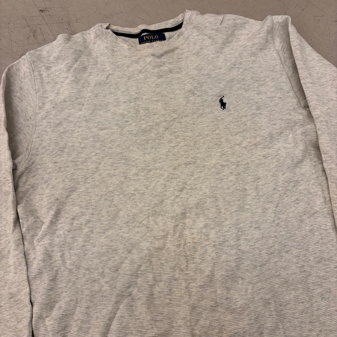 폴로 랄프로렌 그레이 와플 니트 롱슬리브 상품이미지2