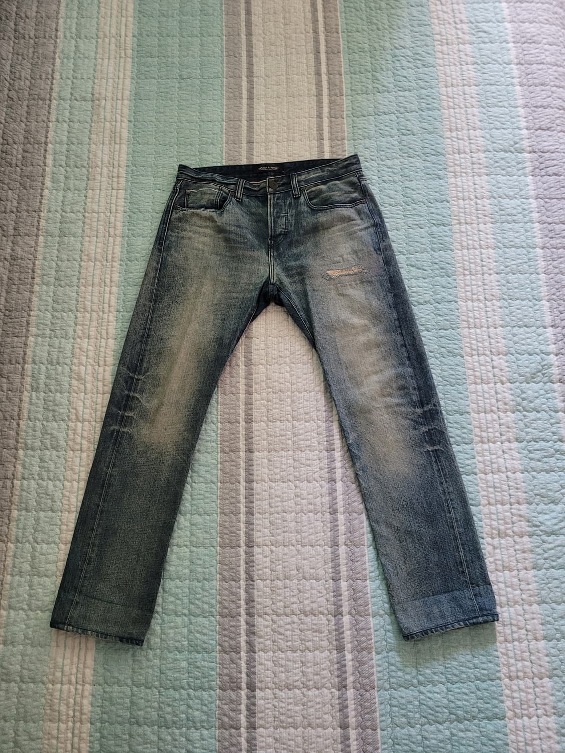 바나나리퍼블릭 Banana republic 슬림핏 연청 셀비지데님 30 상품이미지1