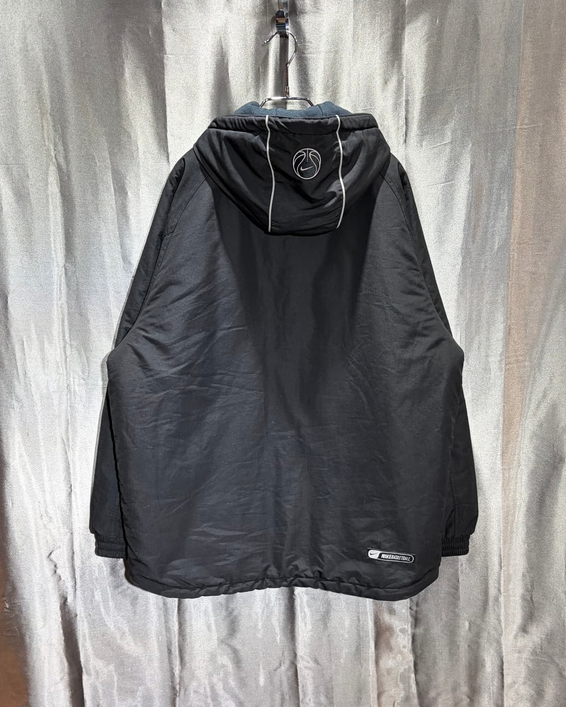 L 나이키 스우시 베스킷볼 로고 블랙 후드 자켓 상품이미지4
