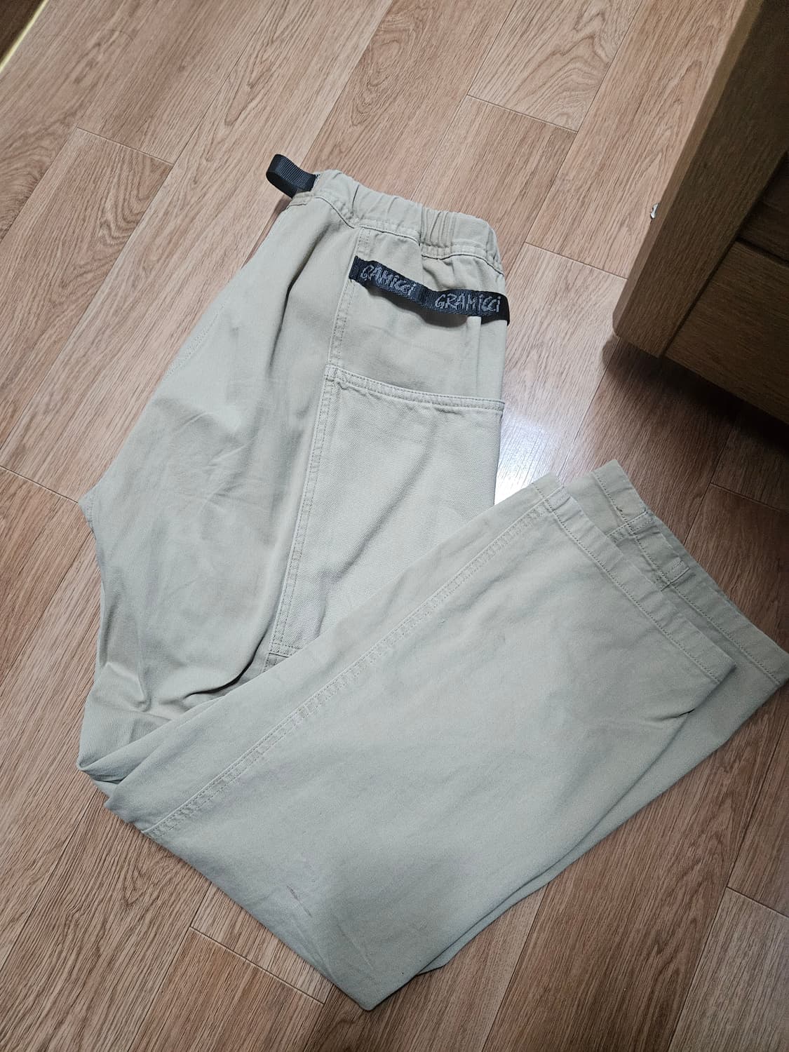 그라미치 가젯팬츠 카키 클라이밍 아메카지 루즈테이퍼드 상품이미지3