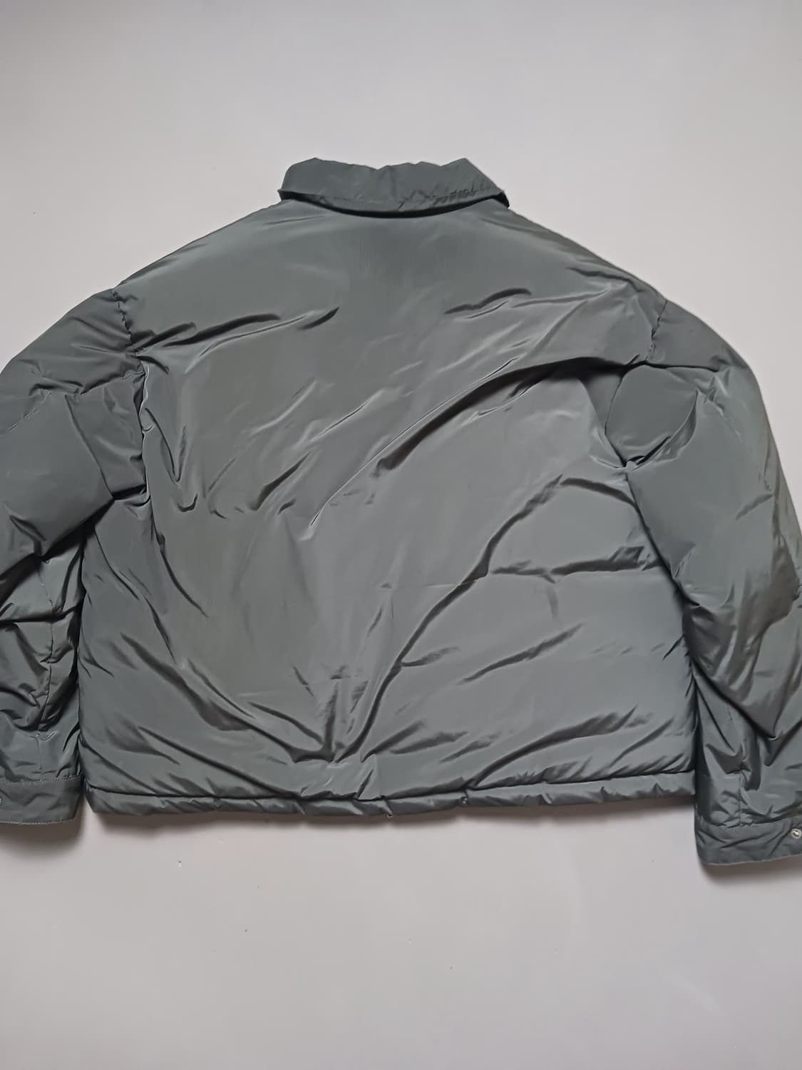 [L] 라퍼지스토어 덕다운 미니멀 블루종 푸퍼 패딩 차콜 상품이미지6