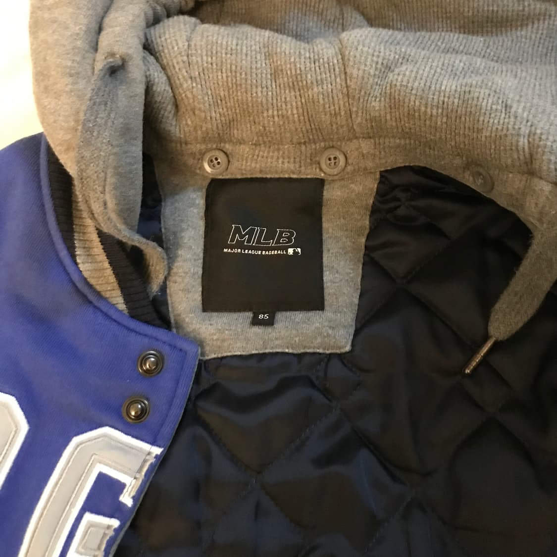 MLB 다저스 레터링 누빔 후드 자켓 상품이미지4