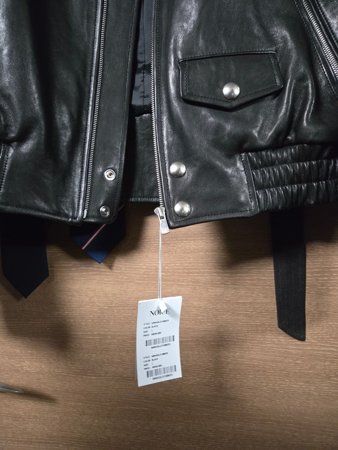 노이스 25ss 클래식 라이더 램스킨 블루종 자켓 상품이미지5