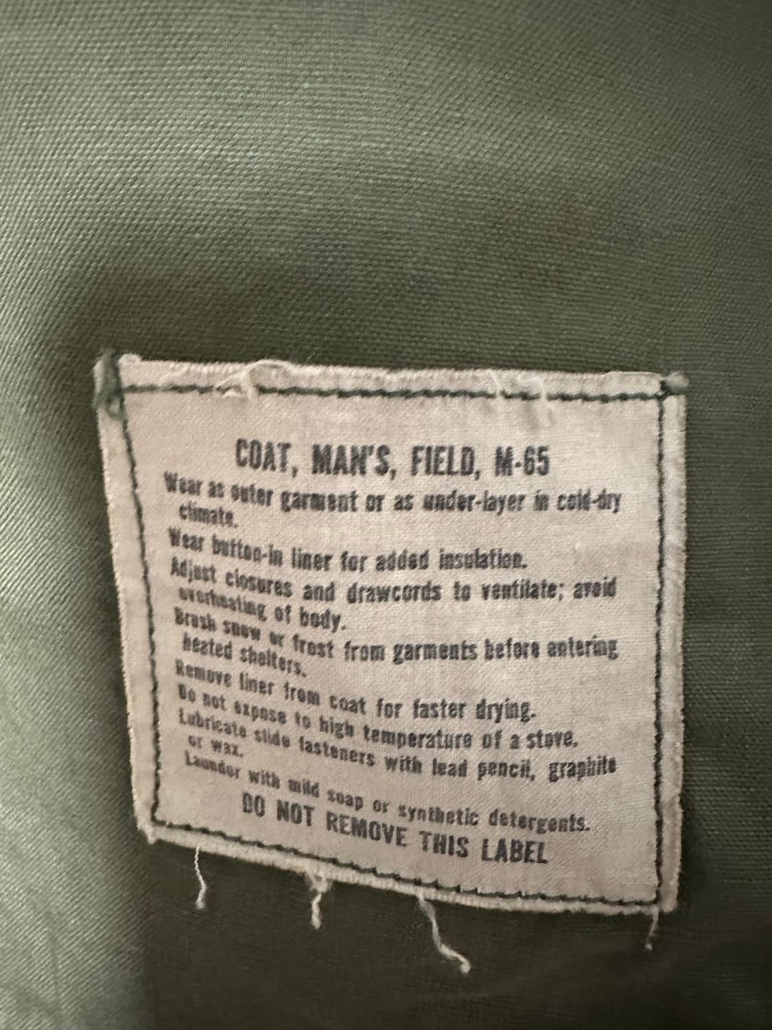 미군 오리지널 60s M65 필드자켓 M/R(미디엄 레귤러) 상품이미지6