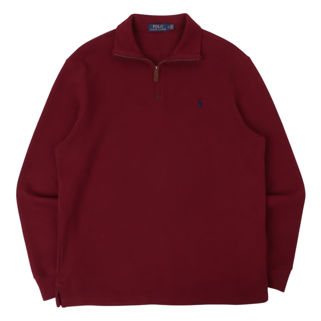 폴로 랄프로렌 버건디 하프 집 니트 상품이미지1