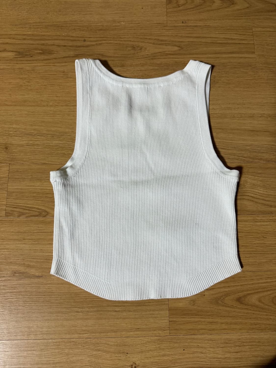 Zara 자라 화이트 골지 크롭 니트 나시  XS 상품이미지2