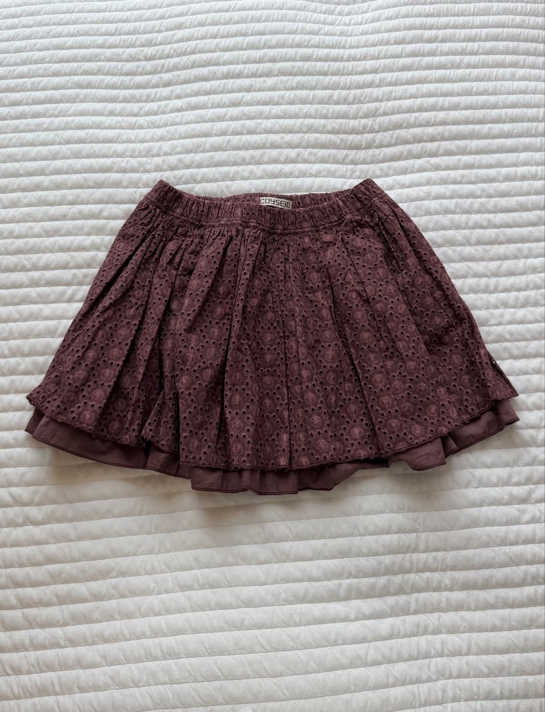 코이세이오 FLOWER PUNCHING SKIRT BURGUNDY 상품이미지2