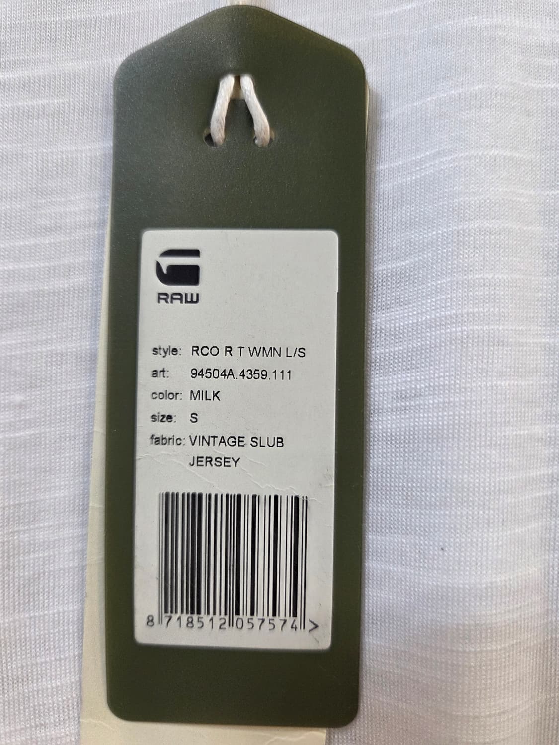 G-STAR 화이트 컷아웃 긴팔 티셔츠(S) 상품이미지5