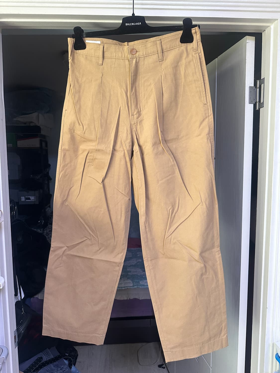 [3] 타일레 베이지 신치백 트라우저 상품이미지1