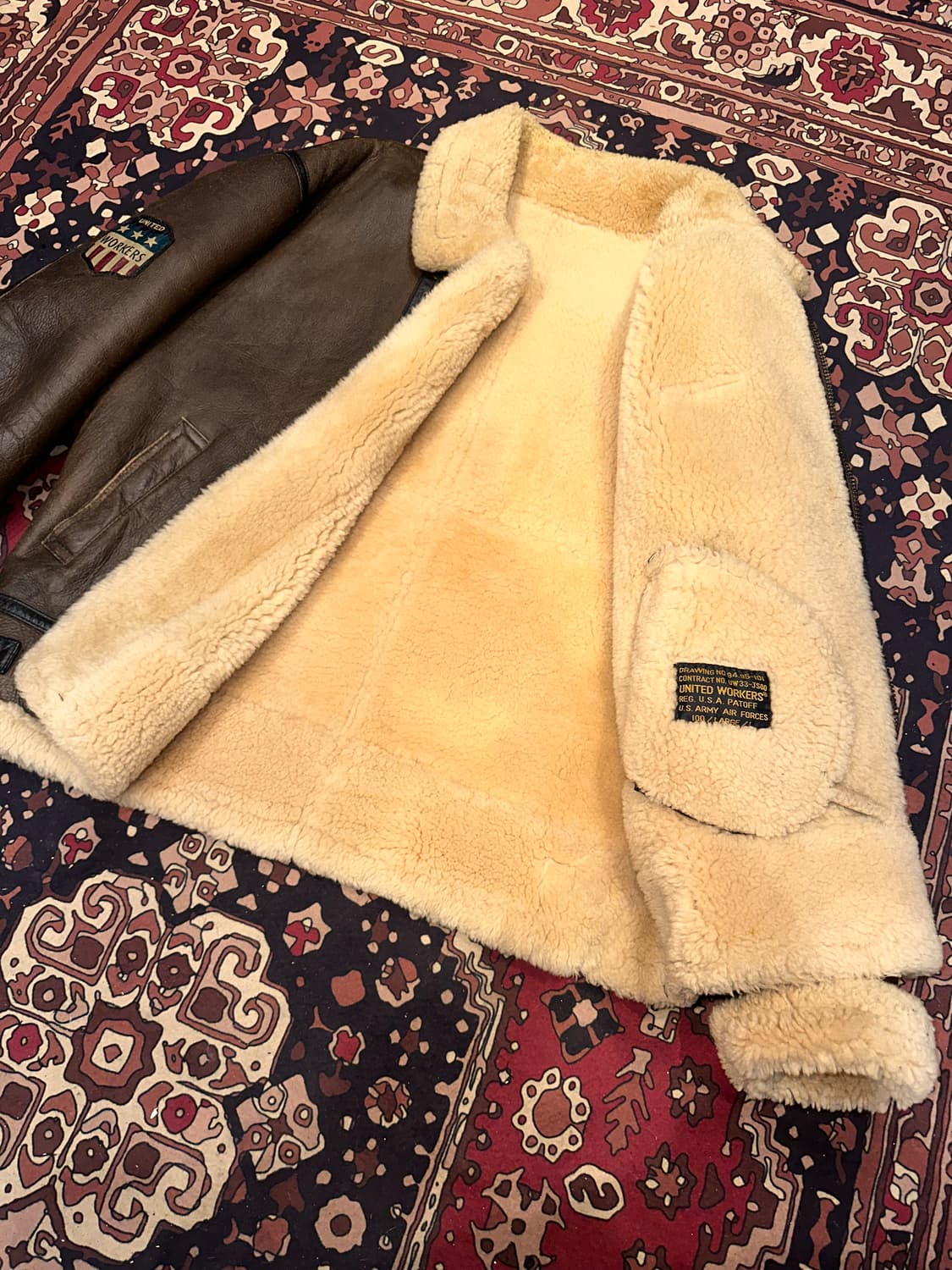 ( XL-2XL ) B3무스탕 밀리터리 워크웨어 아메카지 가죽자켓  상품이미지7