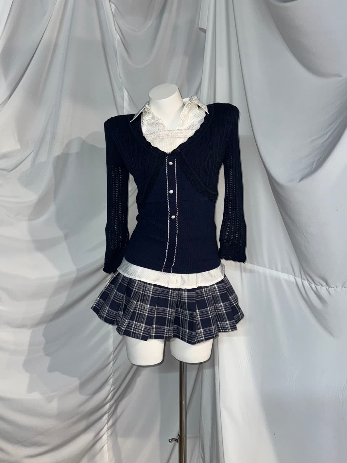 세실맥비 네이비 히메 갸루 프레피 코디세트 상품이미지5