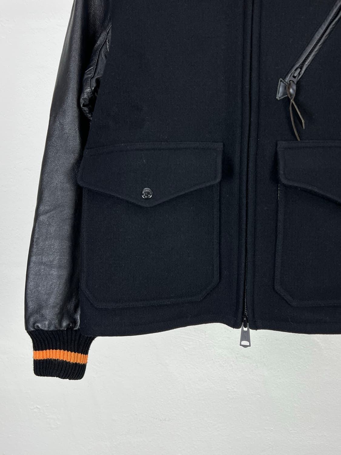 나나미카 12F/W 블랙 라이닝 패치워크 스타디움 자켓 상품이미지4