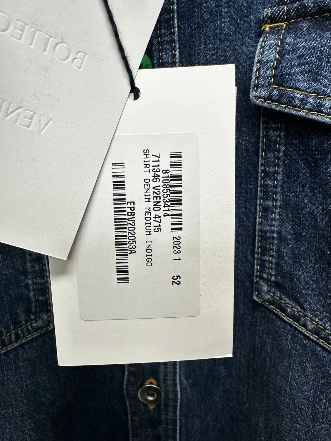 보테가베네타 체스트 포켓 워싱 데님 셔츠 ( 105 ) 상품이미지7