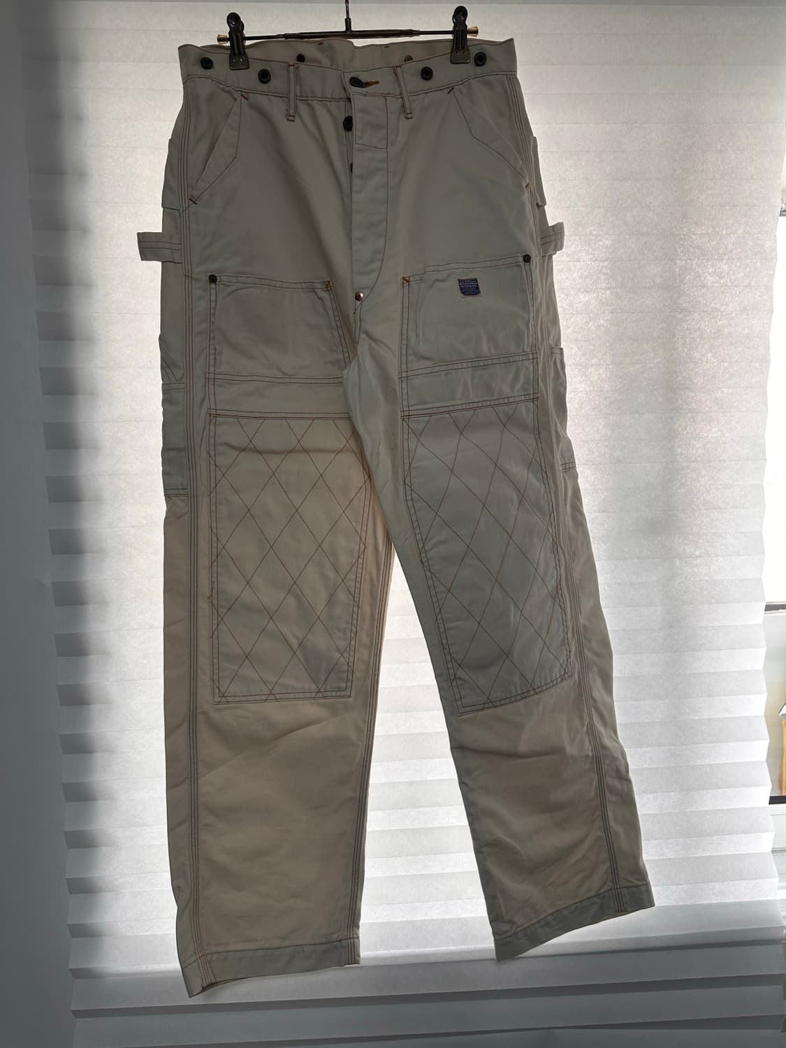 캐피탈 [kapital]씬 캔버스 럼버 더블니 팬츠 키나리 상품이미지3