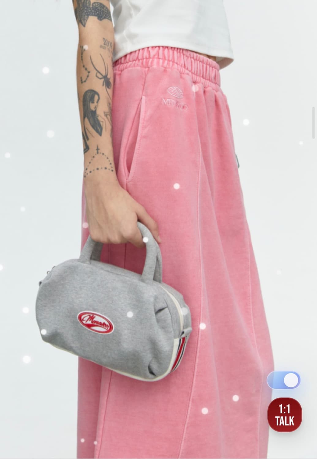 미나수 피그먼트 롱 스커트 (핑크) 상품이미지3