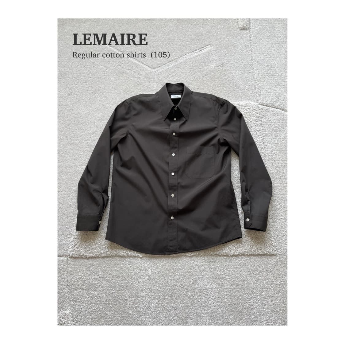 르메르 레귤러 코튼 셔츠 브라운 (103-105) 상품이미지1