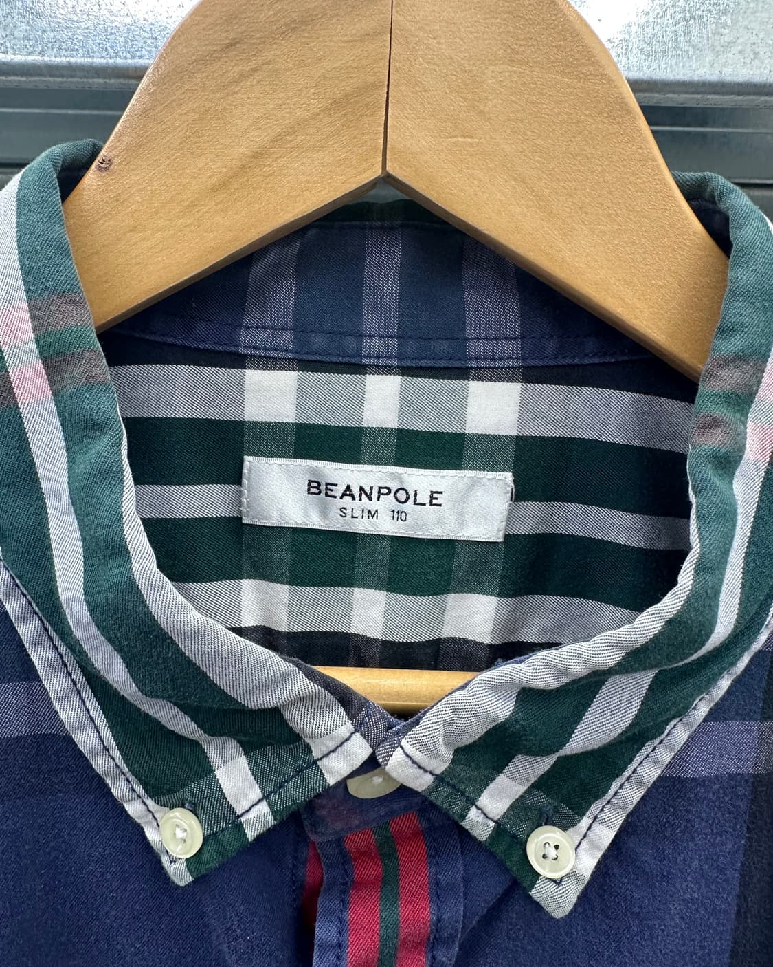 (105)빈폴 체크 반팔셔츠-M1961 상품이미지3