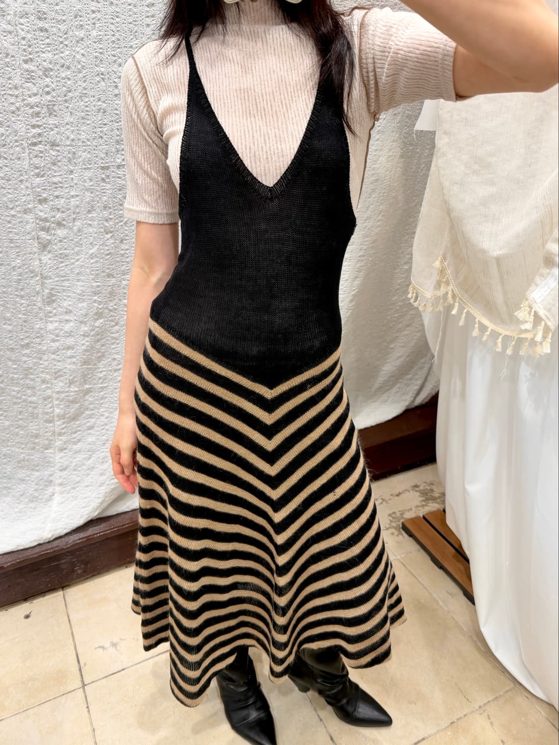 summer stripe knit ops 상품이미지6