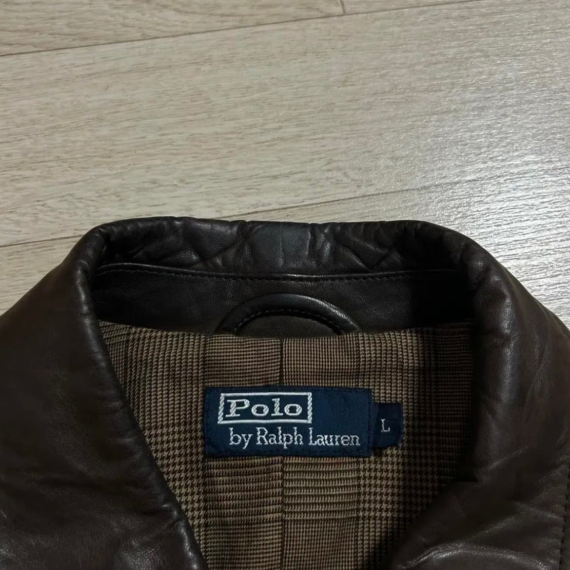 폴로 양가죽 브라운 레더자켓(L) 상품이미지2