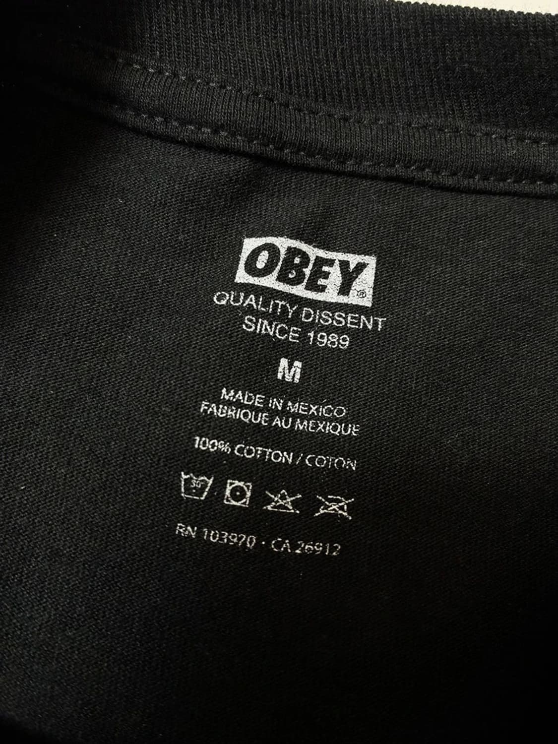 오베이 크로스워크 사인 코튼 반팔 티셔츠 PN9607 상품이미지7