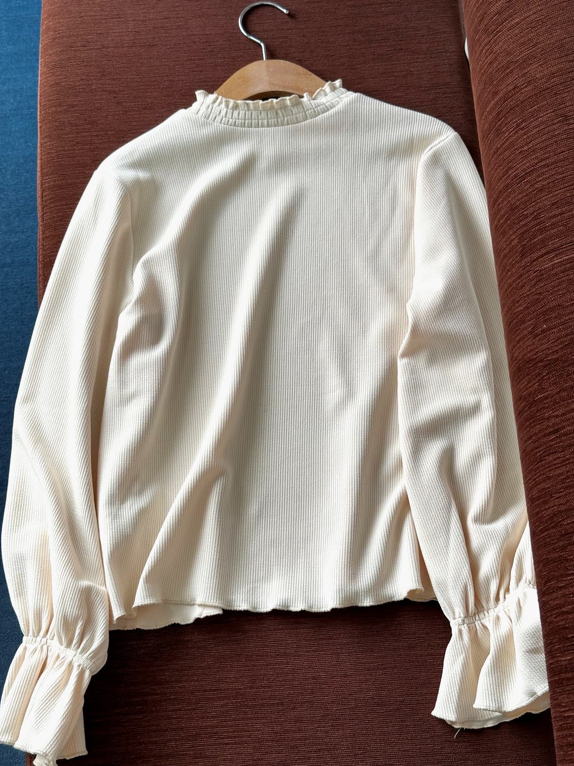 Shirred finish design stretched top 상품이미지4