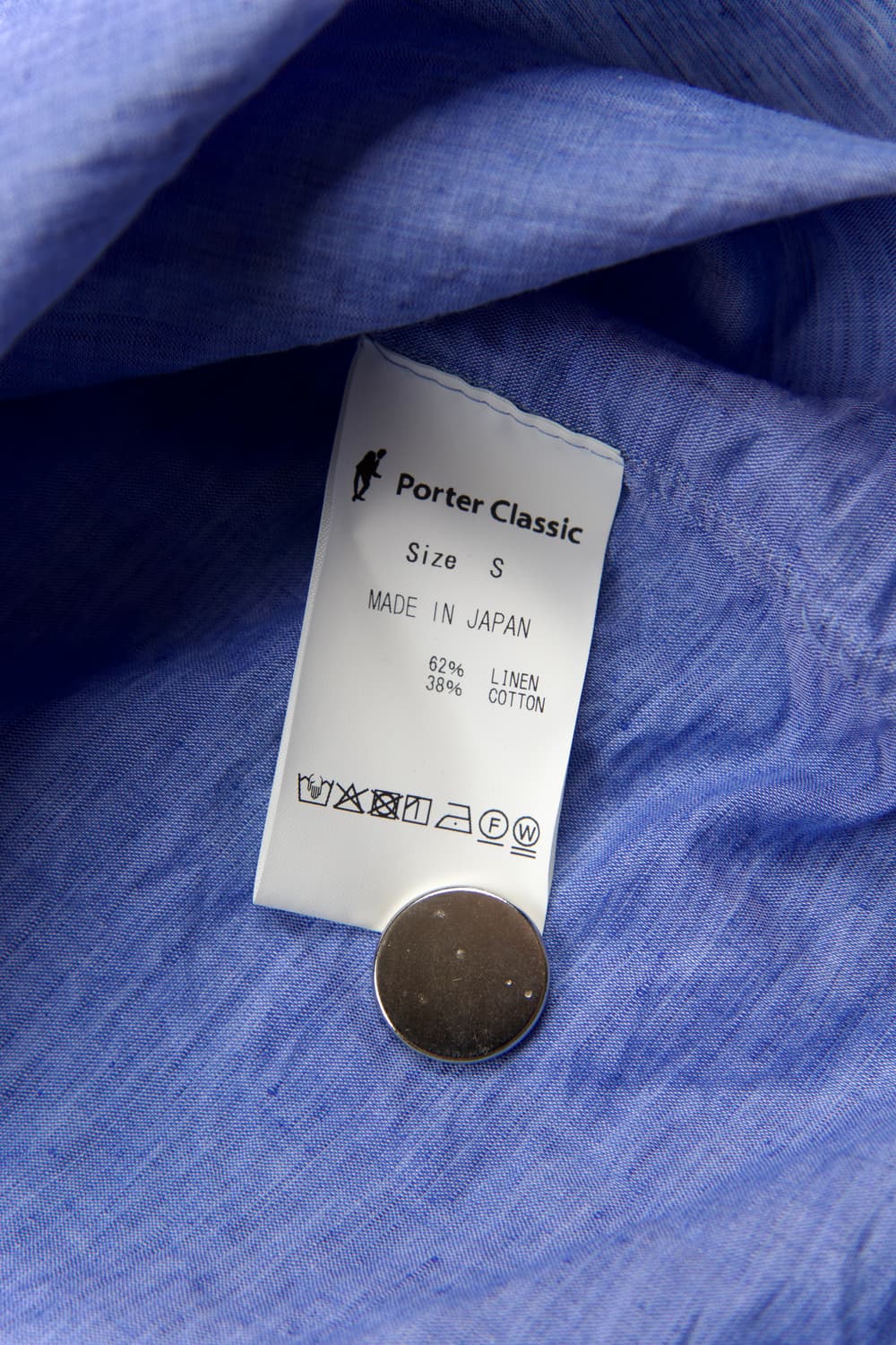 PORTER CLASSIC 롤업 C/L 셔츠 블루 상품이미지8