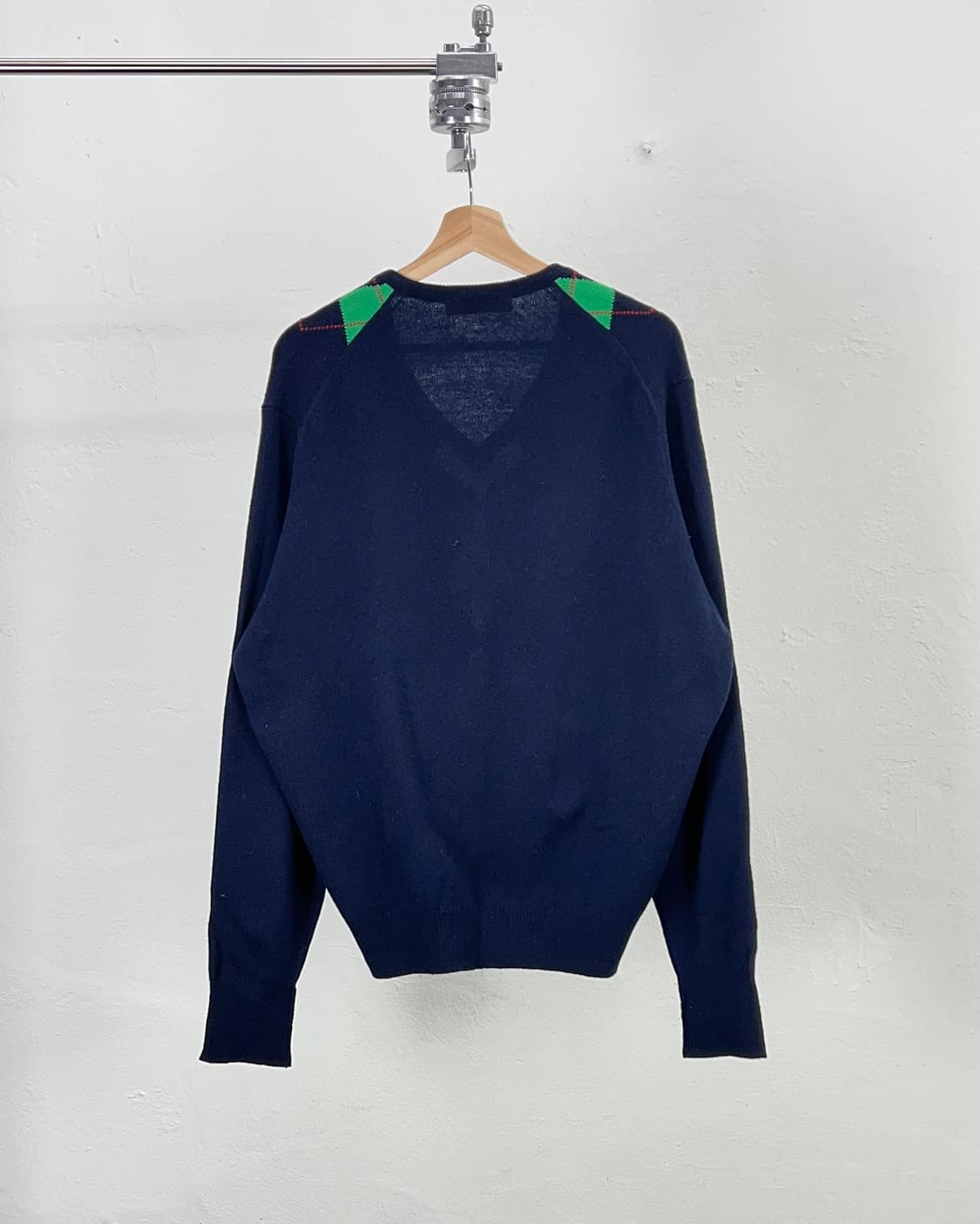 버버리 아가일 브이넥 램스울 니트 스웨터 상품이미지6