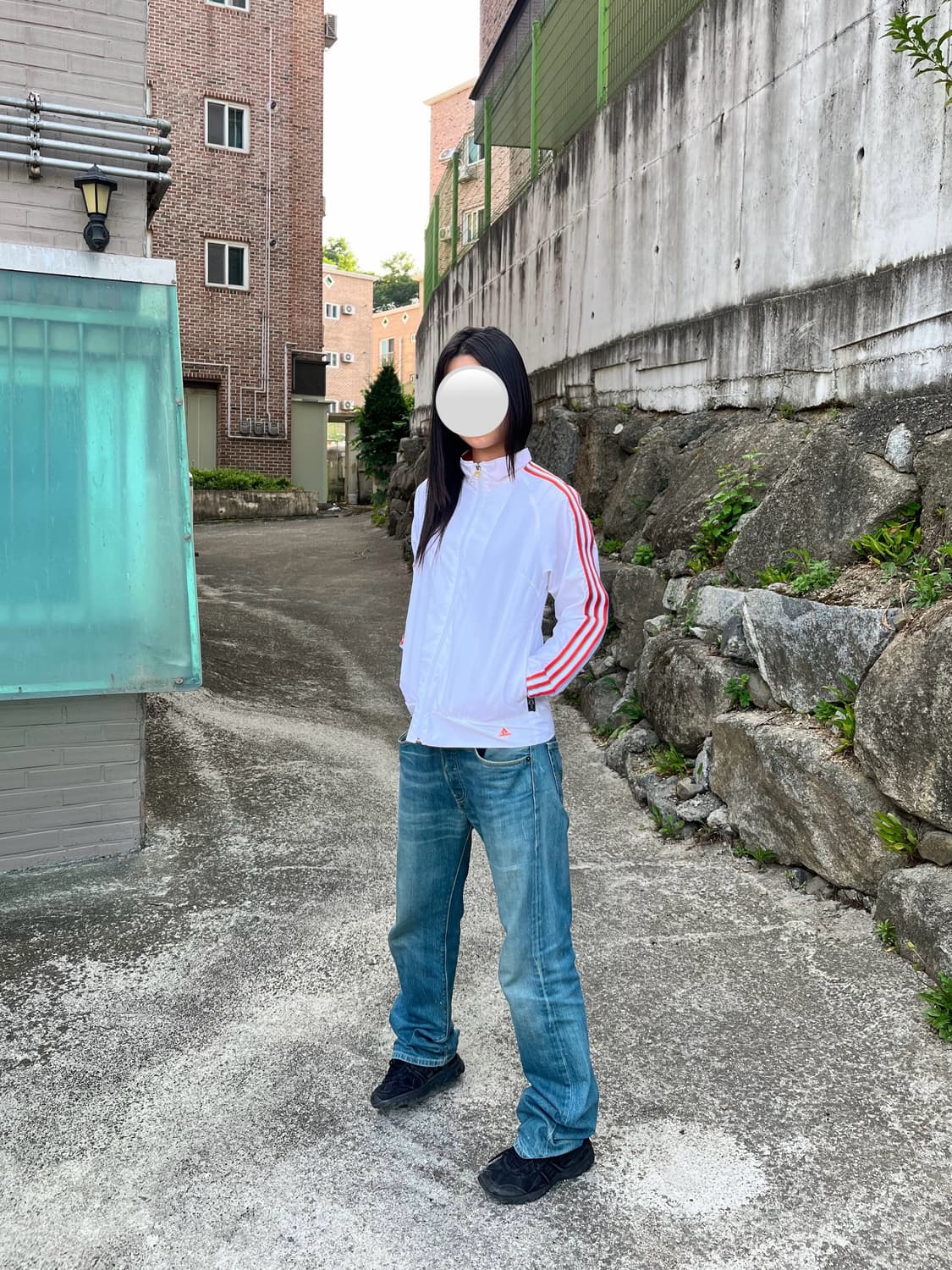 아디다스 나일론 트랙탑 화이트 상품이미지2