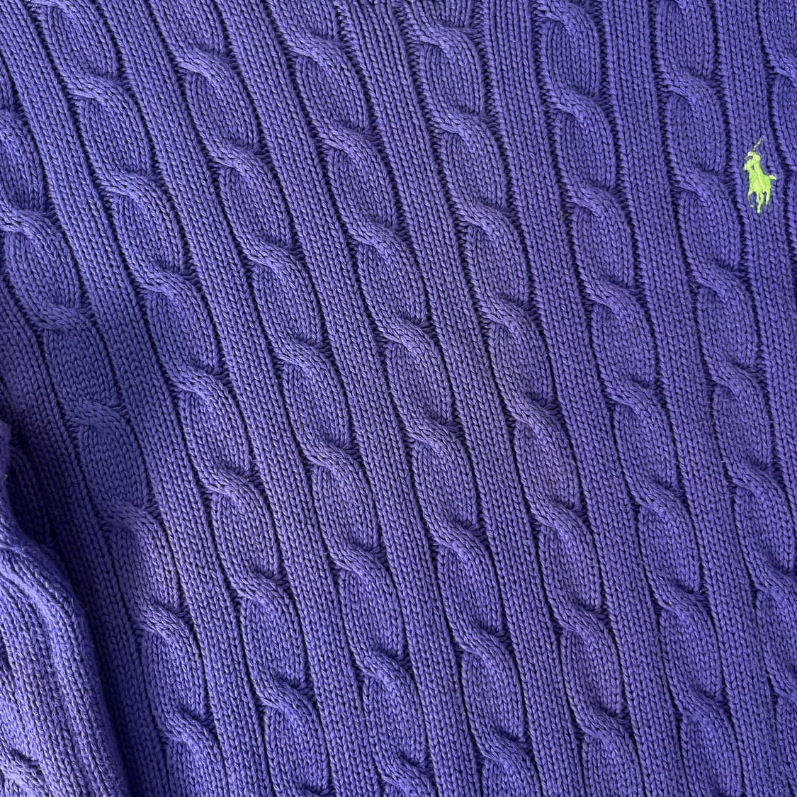 W 90 폴로랄프로렌 라벤더 퍼플 꽈배기 니트 상품이미지5