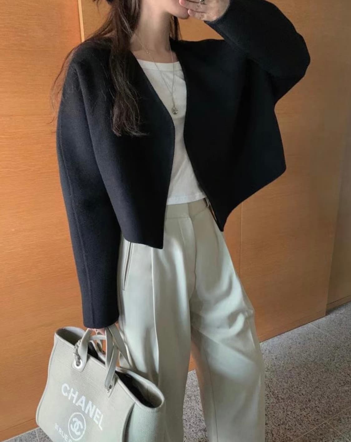 (새상품)포스터 스노우 숏 핸드메이드 코트 상품이미지3