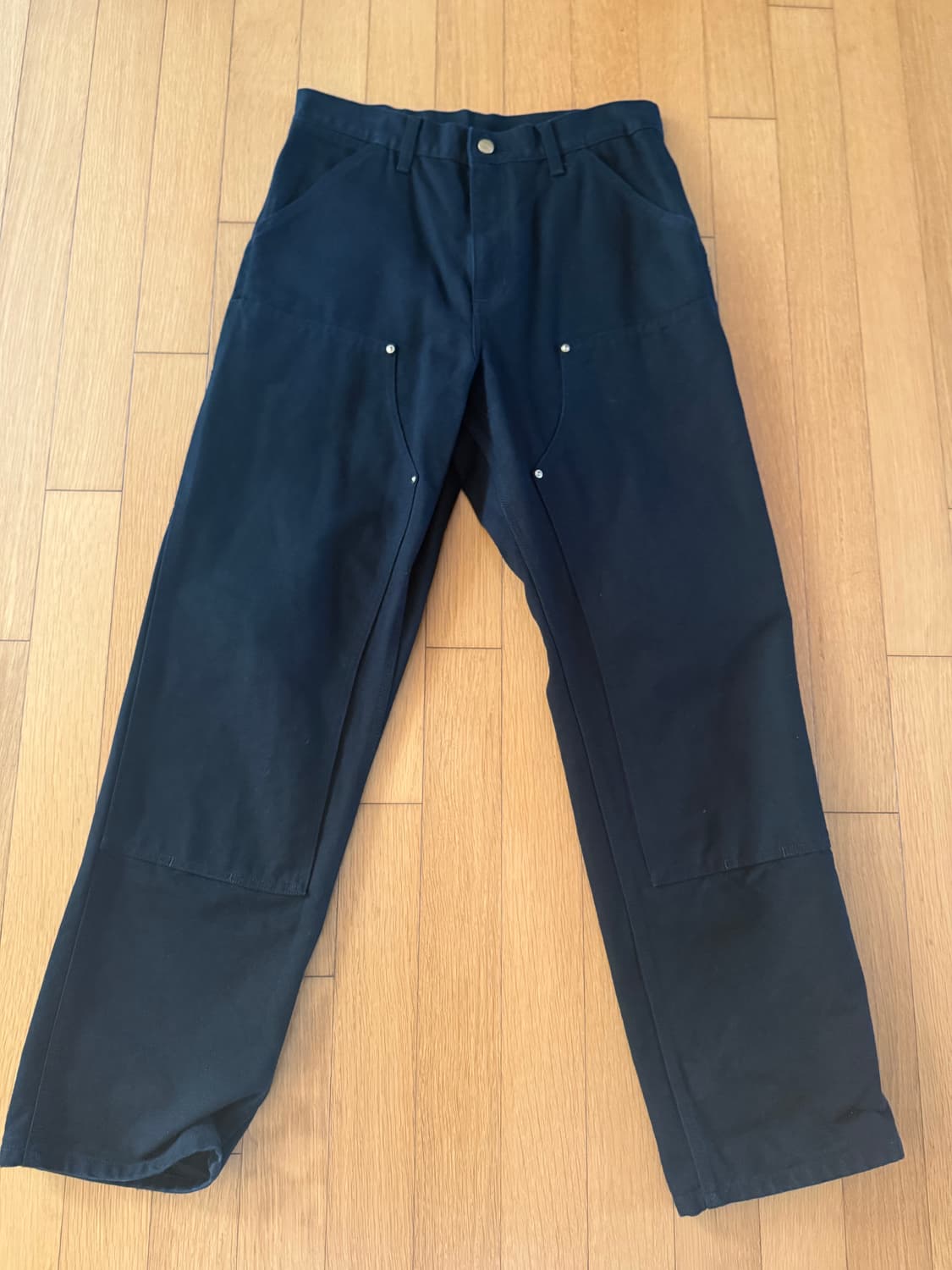 [30X32] 칼하트 wip 더블니 팬츠 블랙 상품이미지1