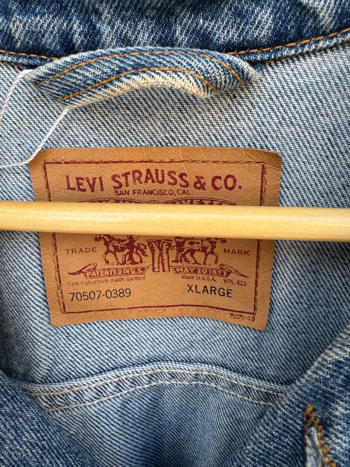 90s levis 리바이스 3rd usa made 데님 트러커 자켓 xl 상품이미지6