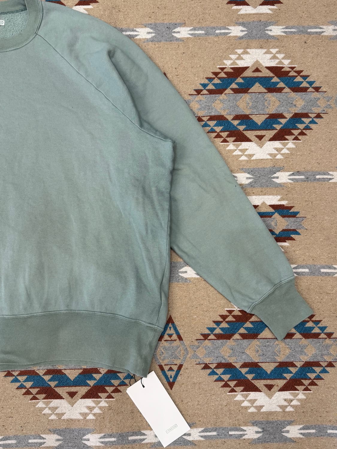 [3] 아프레쎄 빈티지 라이트 웨이트 스웻셔츠 그린 -26ss 상품이미지3