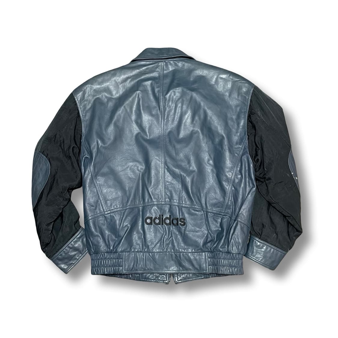[L] 90s 빈티지 아디다스 올드스쿨 소가죽 봄버 블루종 자켓 상품이미지7