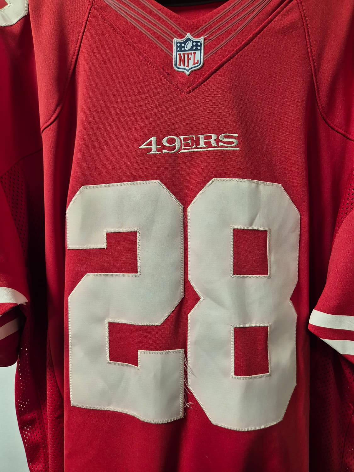 *무료배송*나이키 NFL 49ers Hyde28 유니폼 2XL(상태A급) 상품이미지4