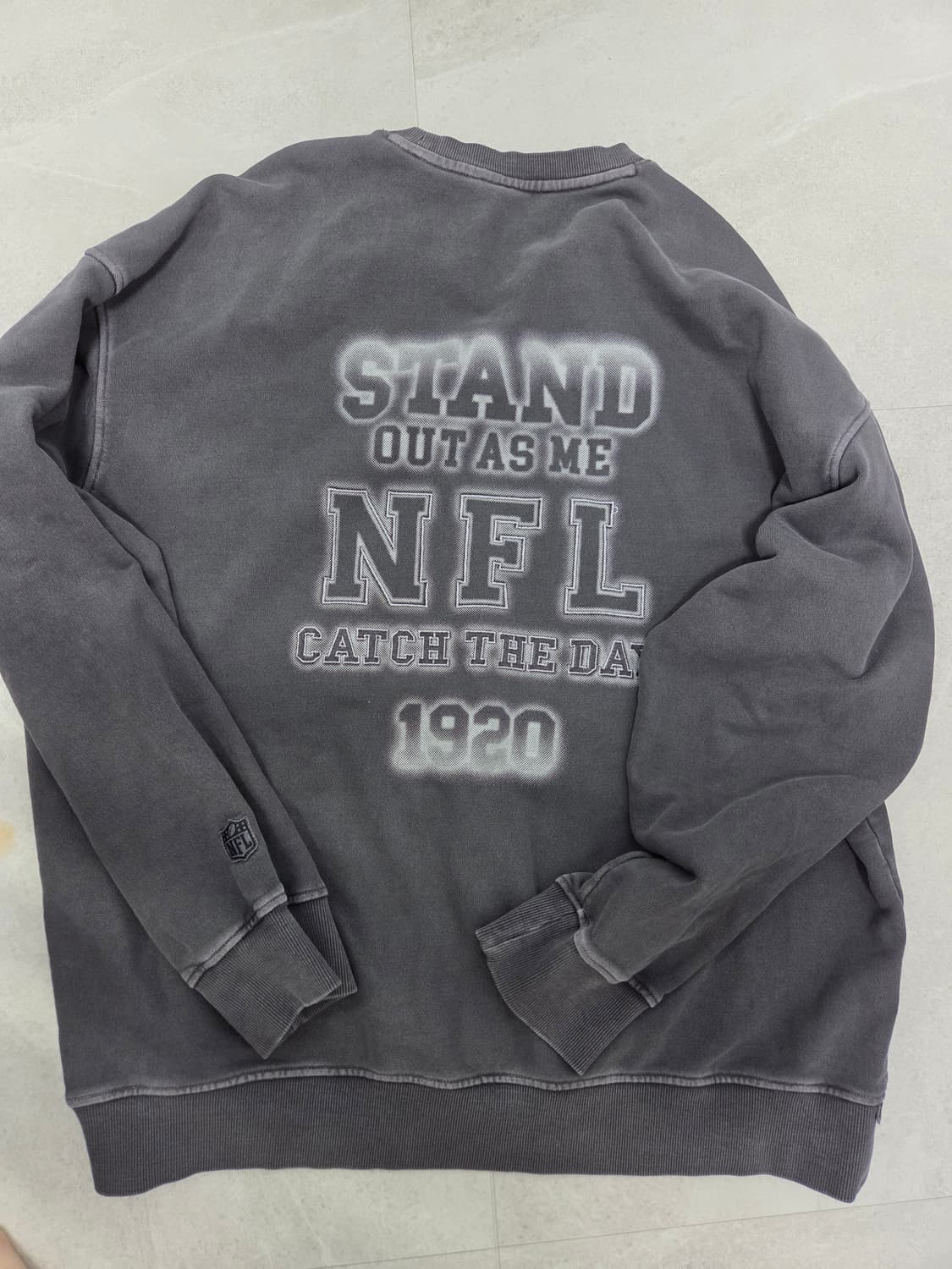 NFL 빅로고 피그먼트 워싱 맨트맨 상품이미지5
