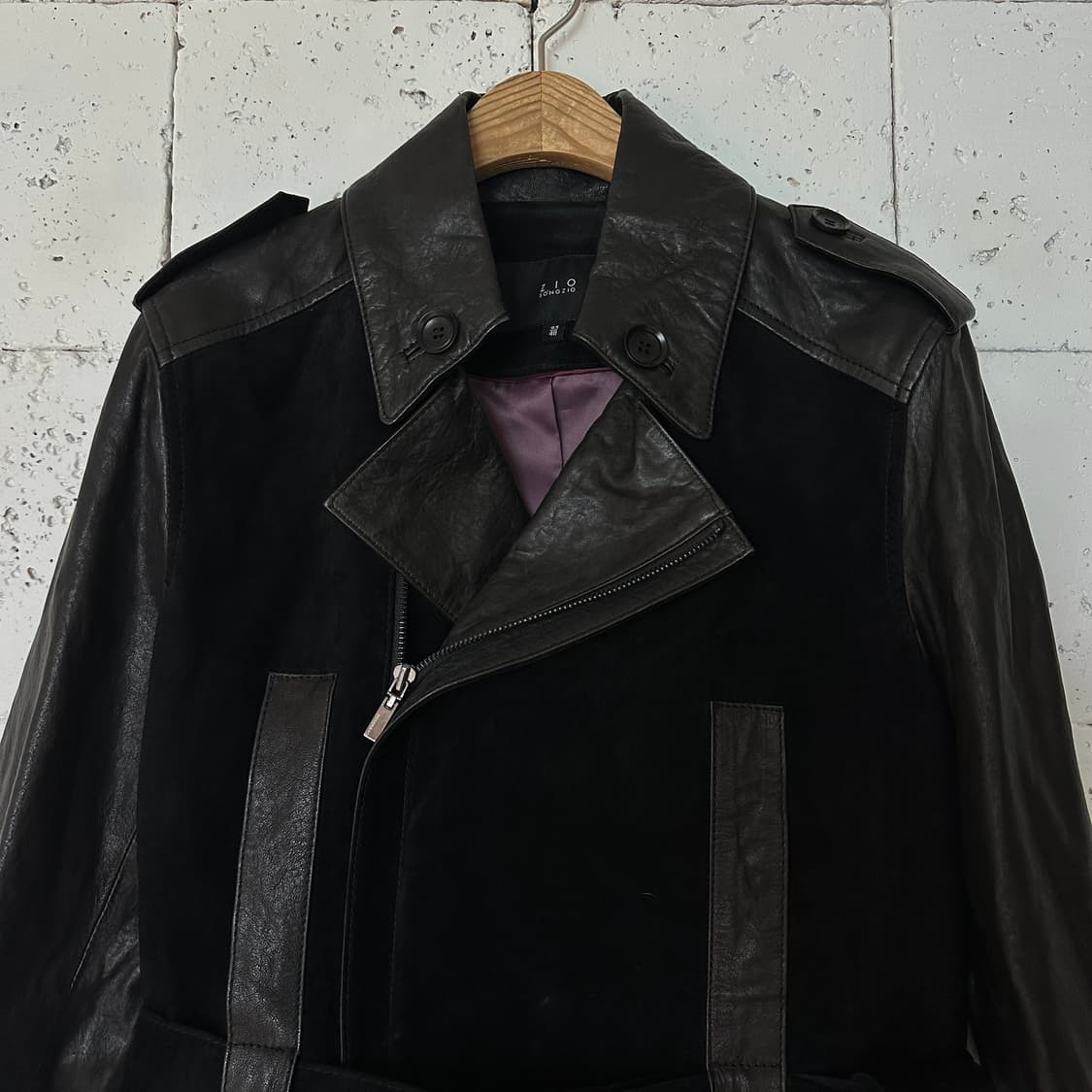 95 지오송지오 양가죽 돈피스웨이드 자켓 블랙 상품이미지2